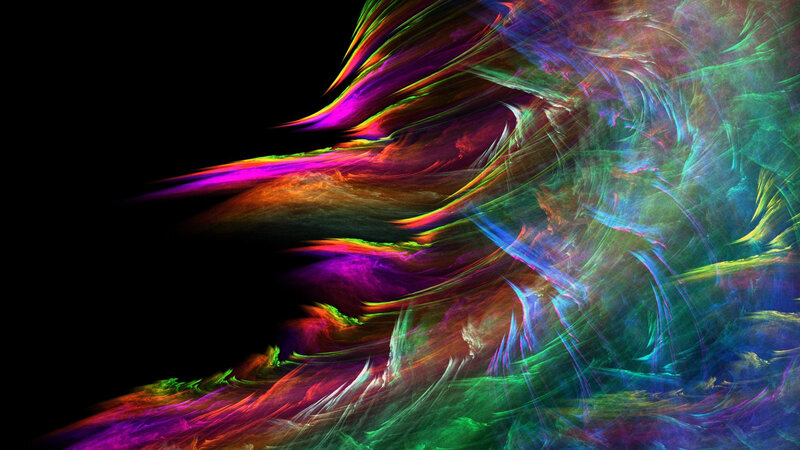 vibrant abstract fractal art