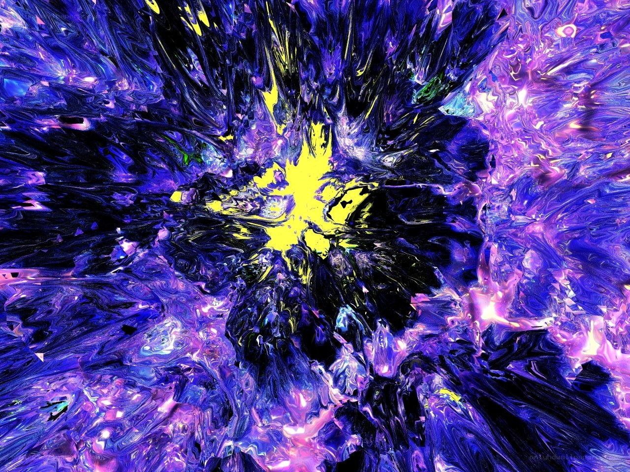 vibrant abstract fractal explosion