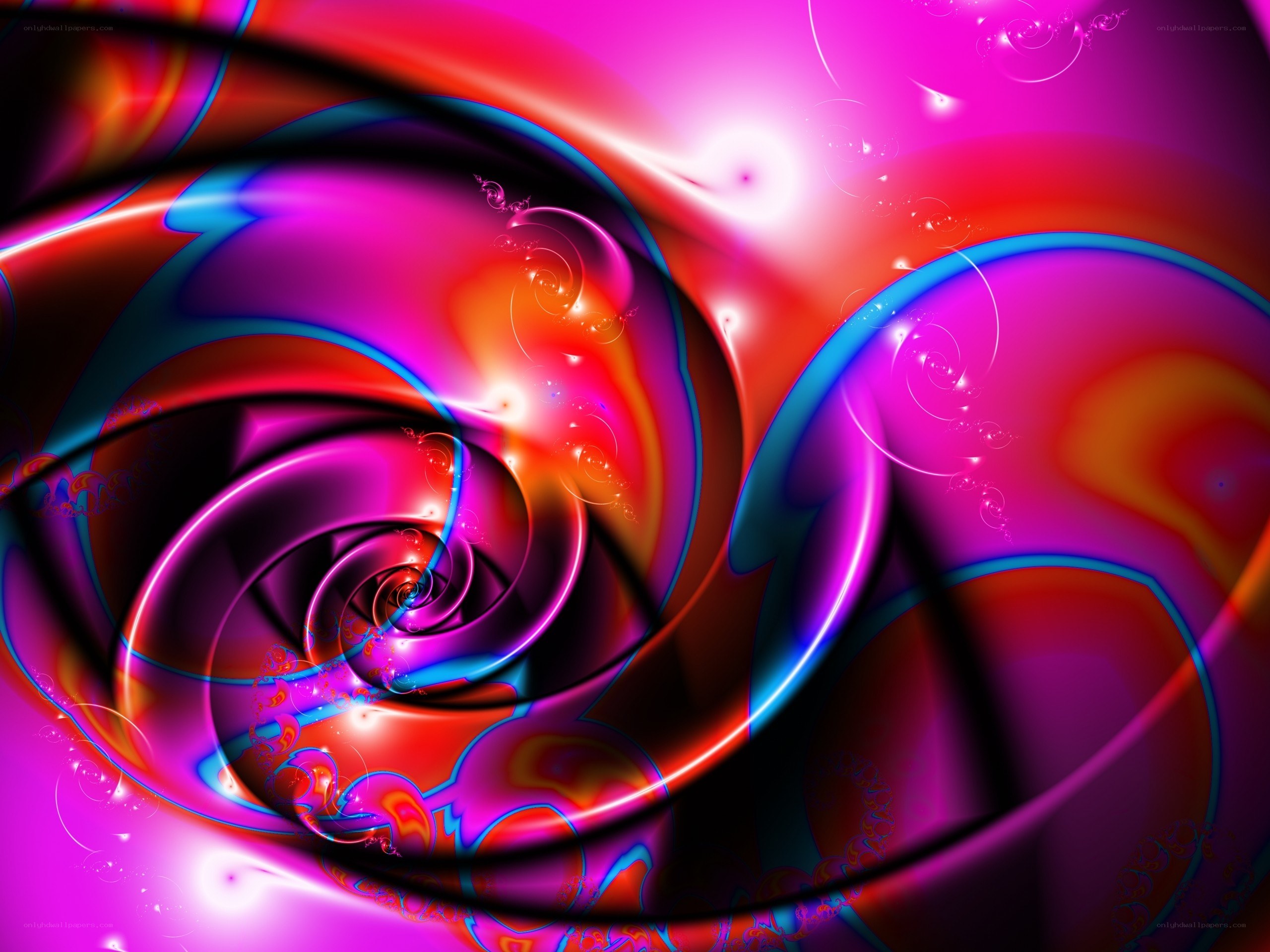 vibrant abstract fractal swirl