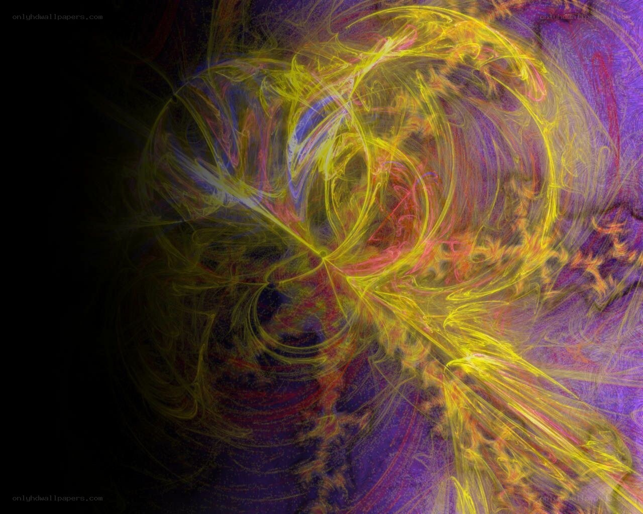 vibrant abstract fractal swirl