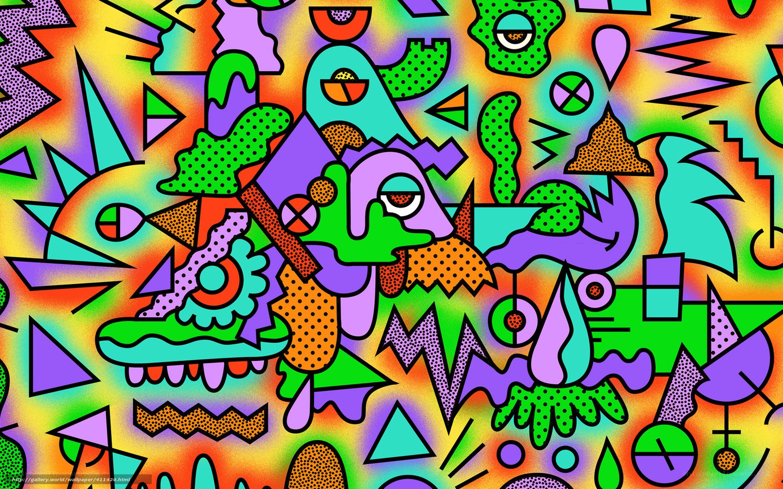 vibrant abstract geometric art