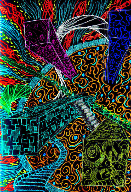 Vibrant abstract geometric art