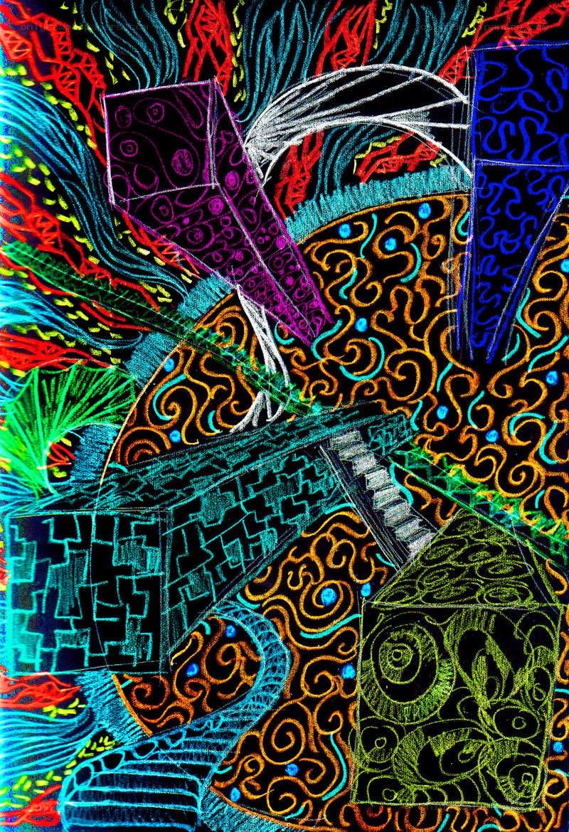 Vibrant abstract geometric art