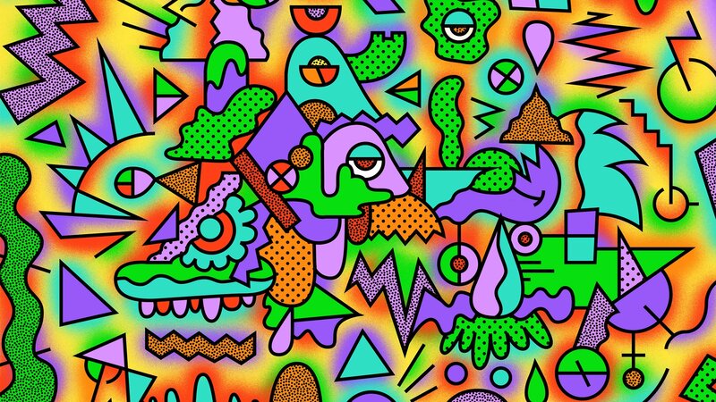 vibrant abstract geometric art