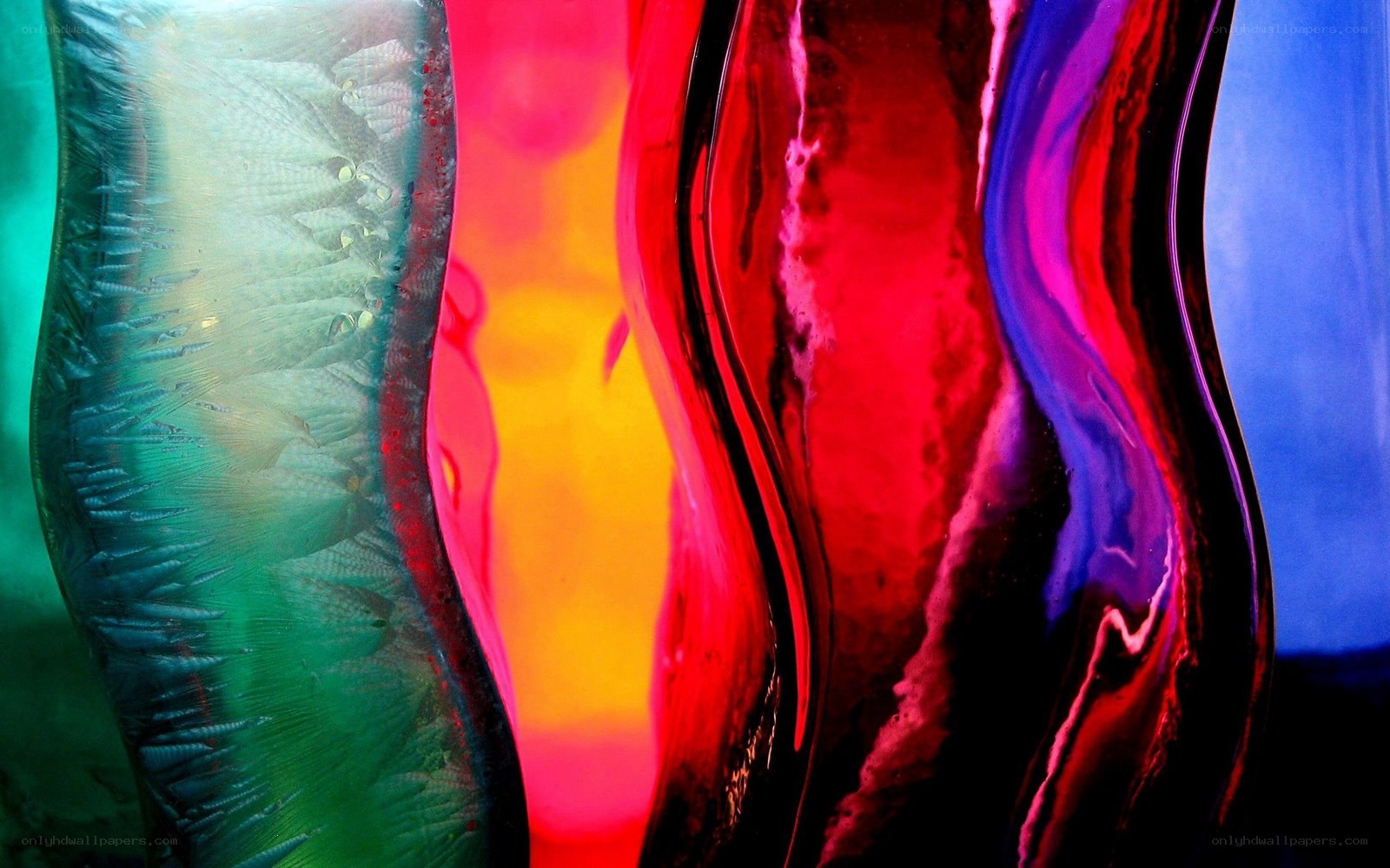 vibrant abstract glass art
