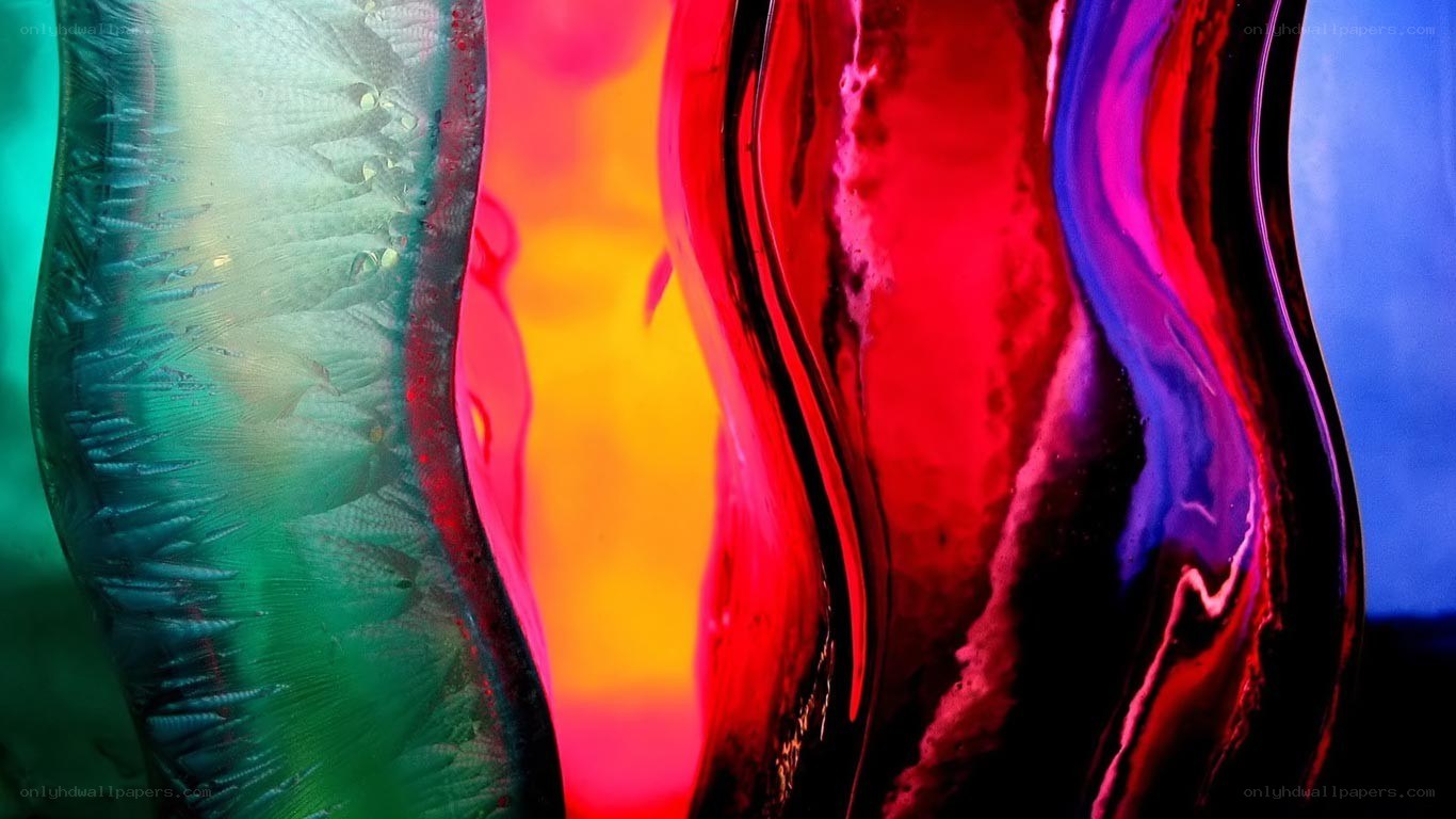 vibrant abstract glass forms
