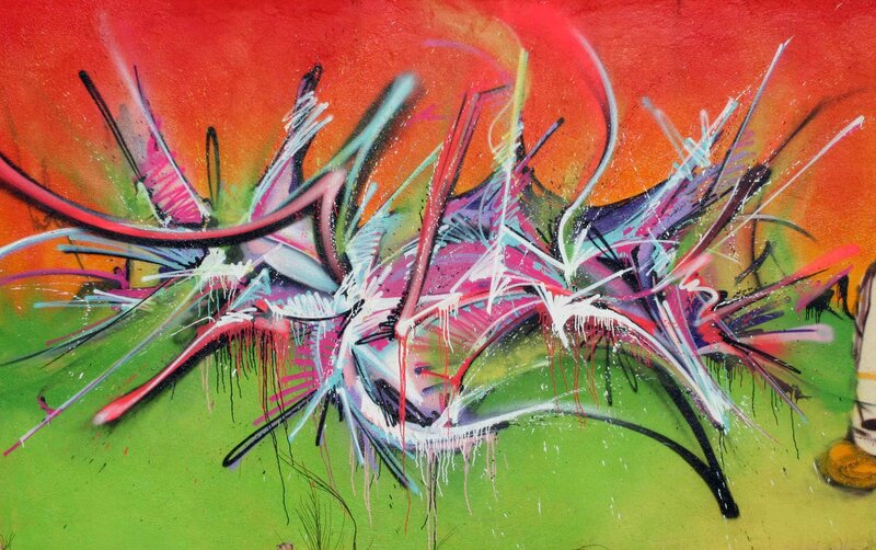 vibrant abstract graffiti art