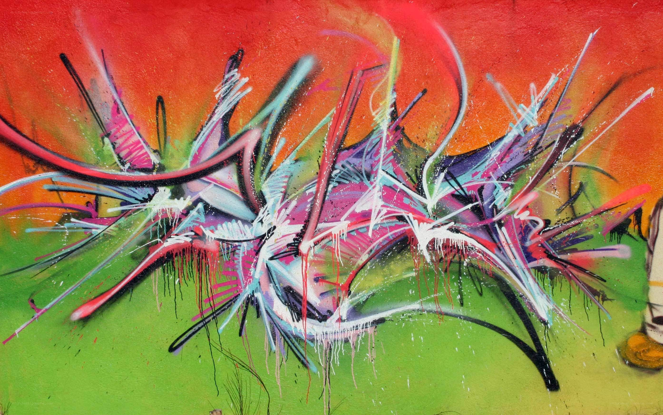 vibrant abstract graffiti art