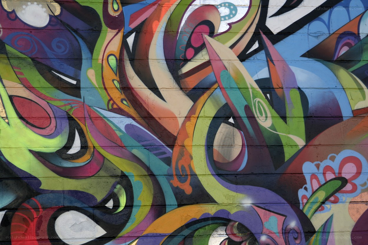 vibrant abstract graffiti art