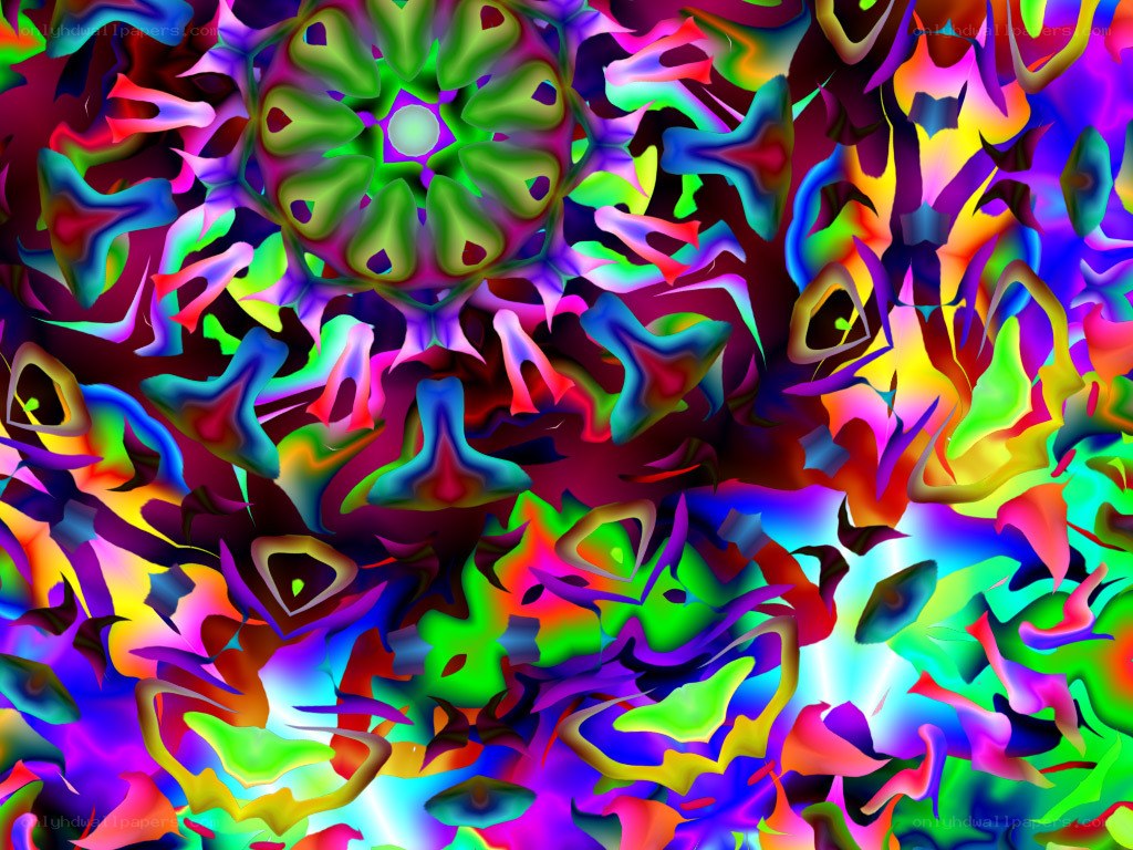 vibrant abstract kaleidoscopic pattern