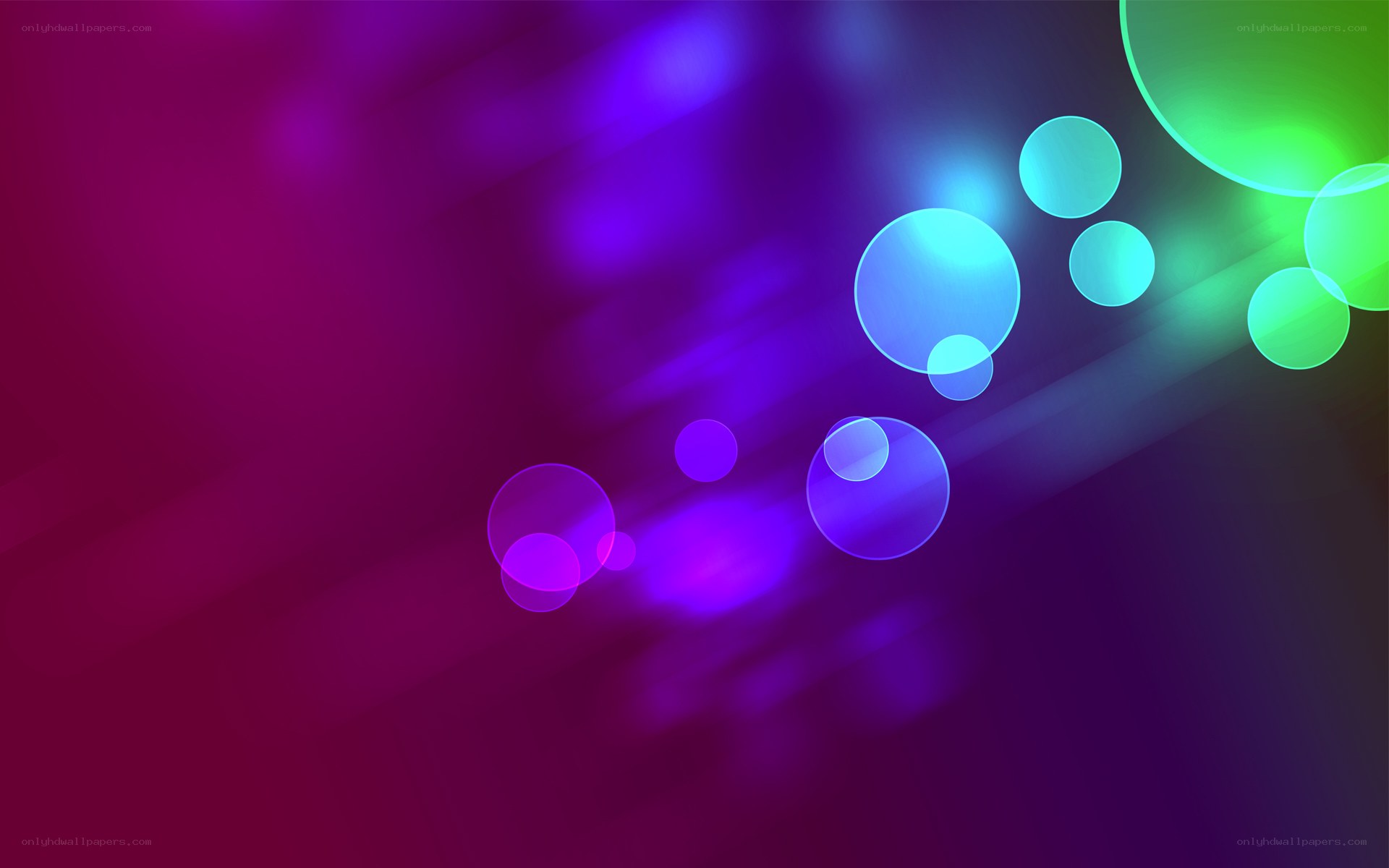 vibrant abstract light circles