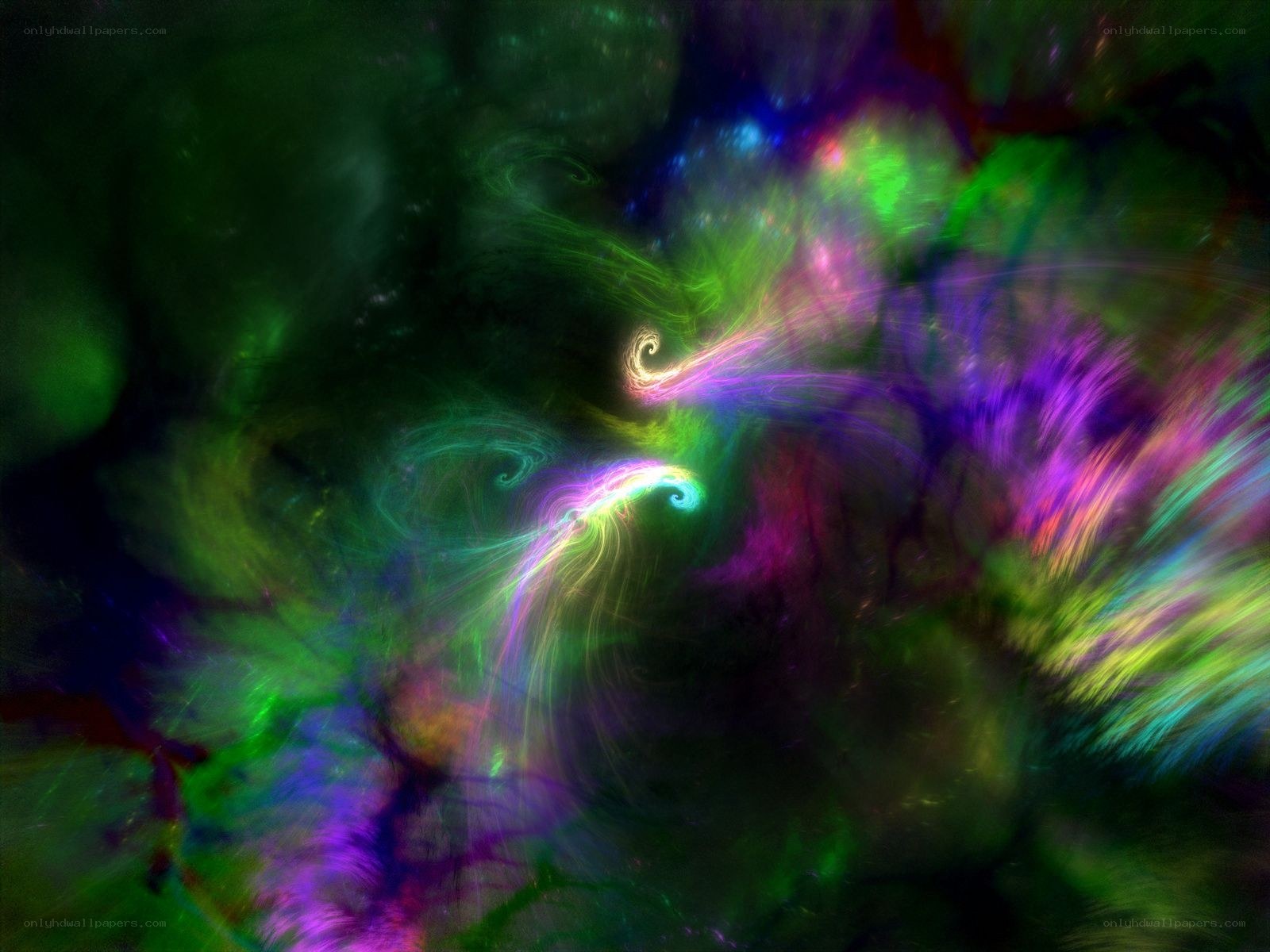 vibrant abstract light swirls