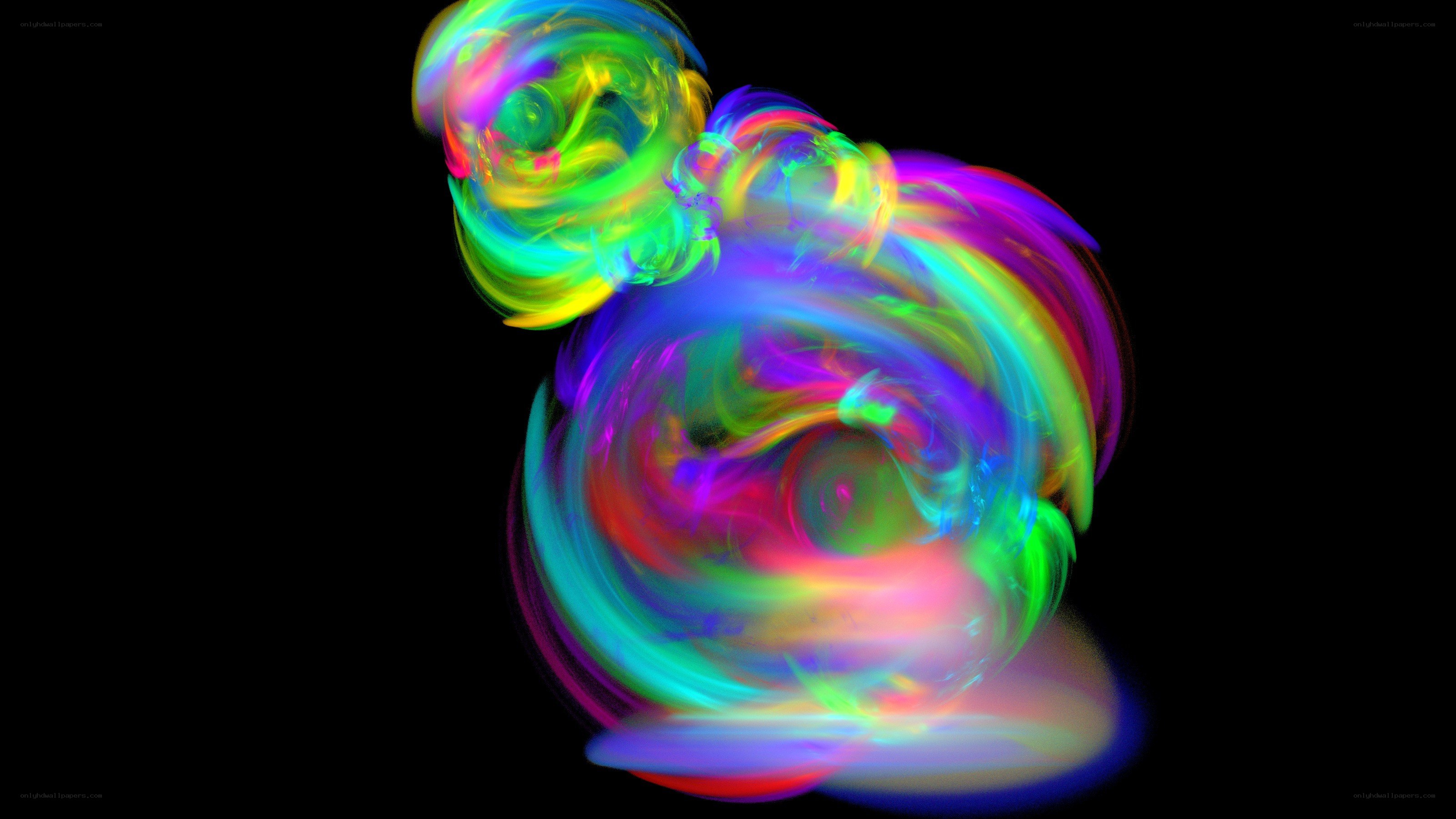 vibrant abstract light swirls