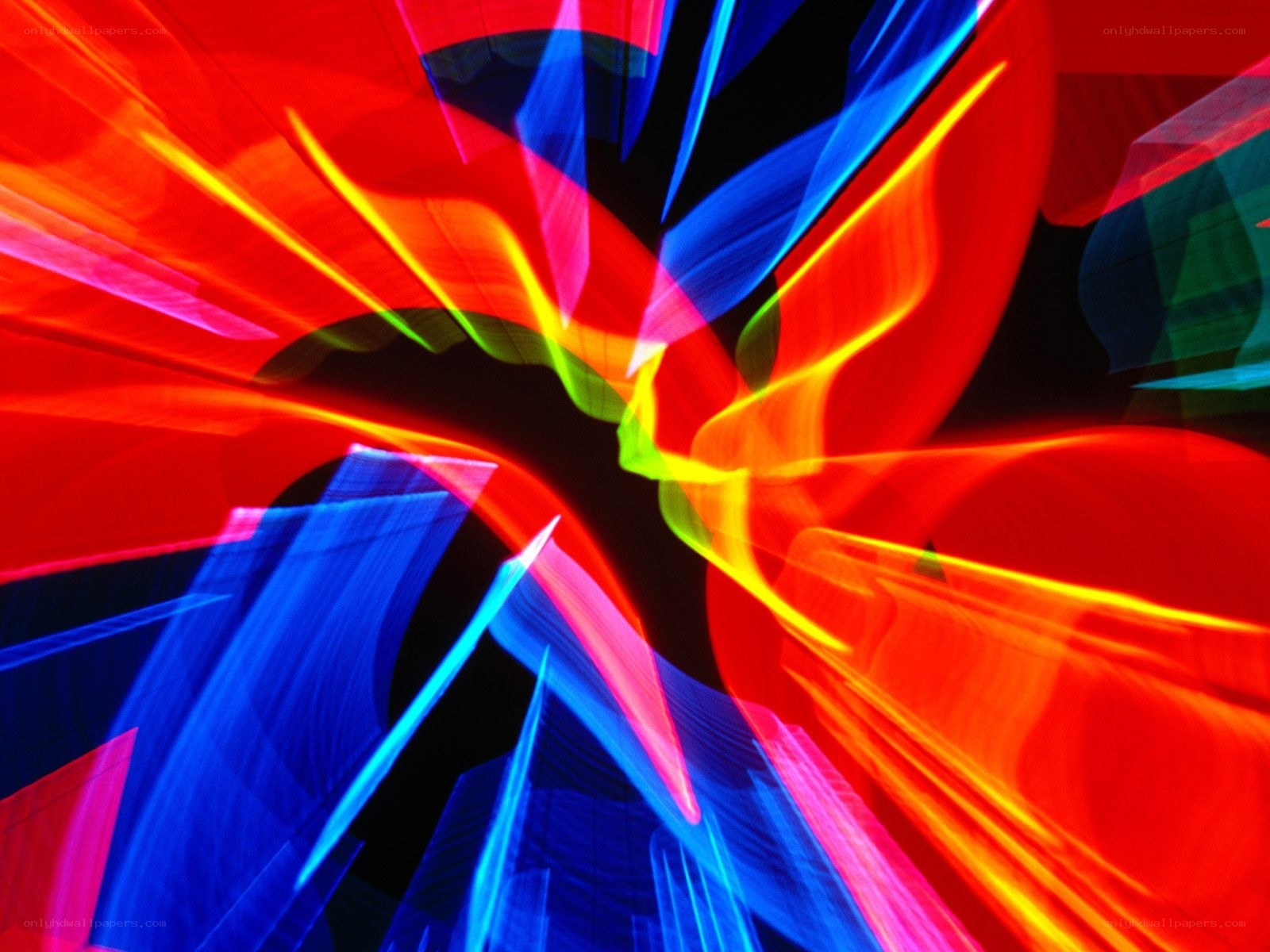 vibrant abstract light trails