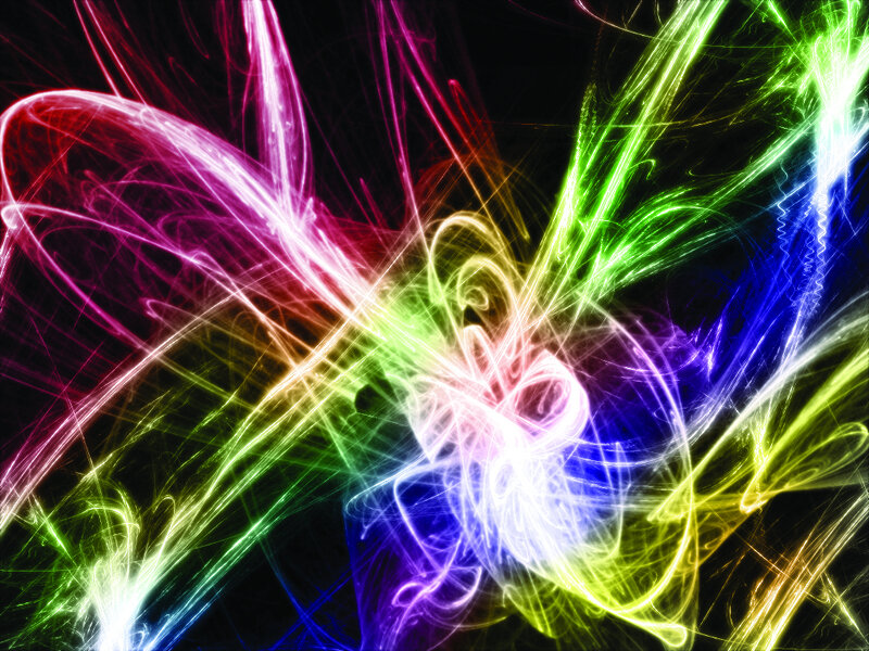 vibrant abstract light trails