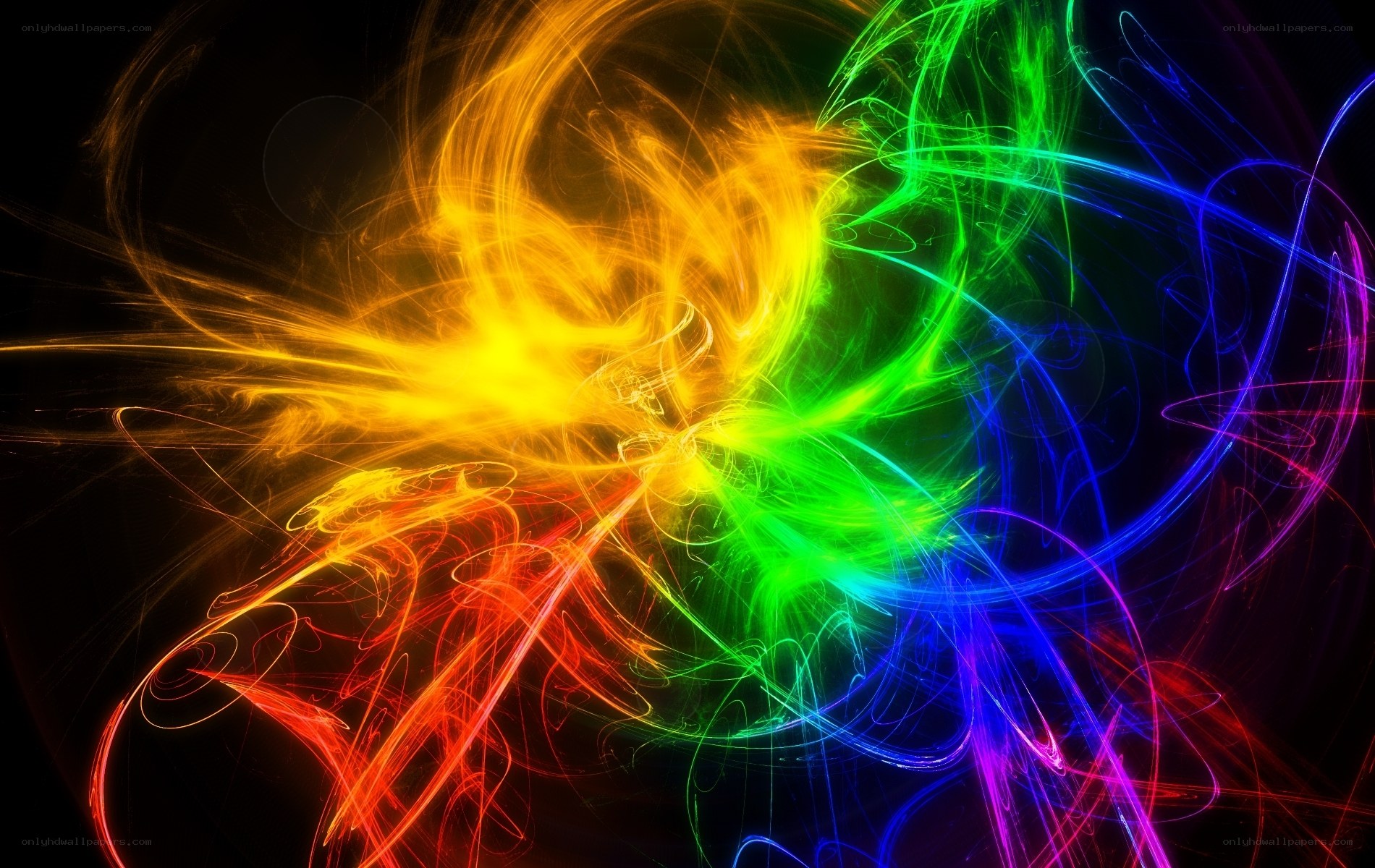 vibrant abstract light trails