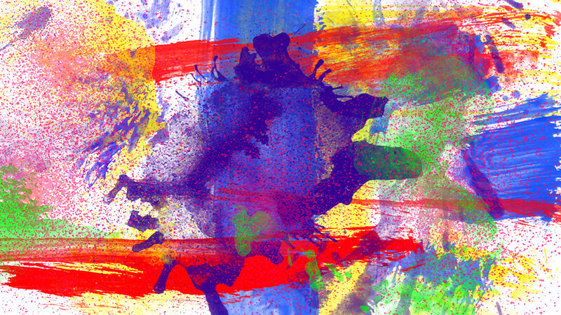 vibrant abstract paint splatter
