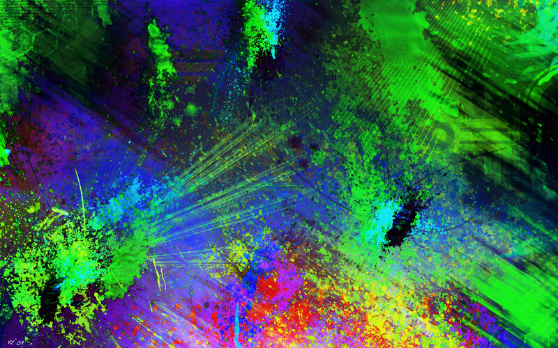 vibrant abstract paint splatter