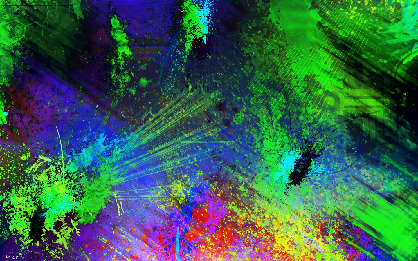 vibrant abstract paint splatter