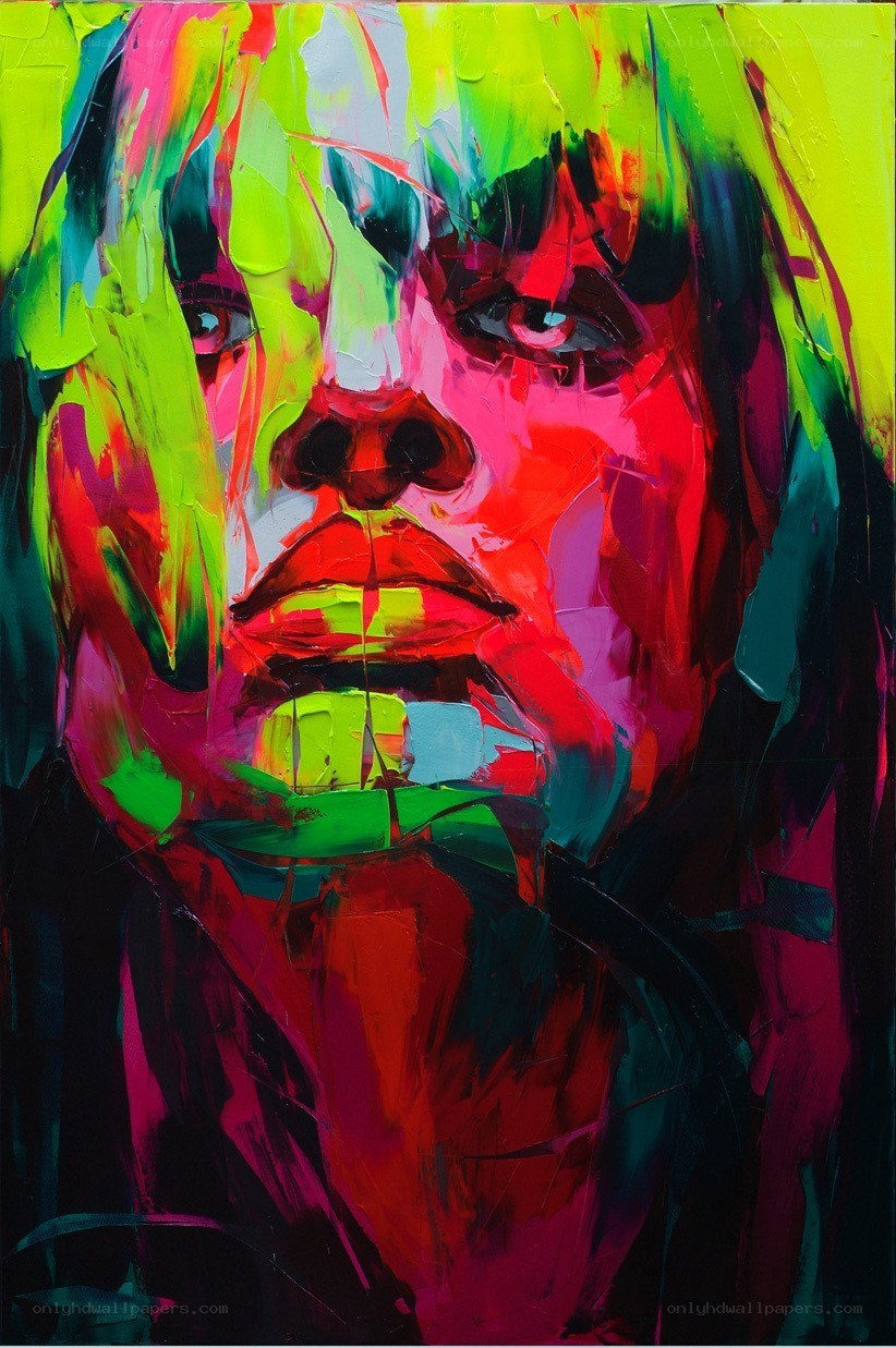 Vibrant abstract portrait