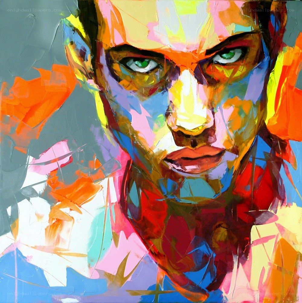 vibrant abstract portrait