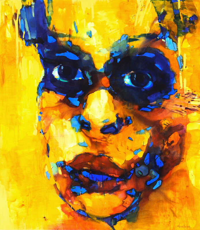 Vibrant abstract portrait of a child