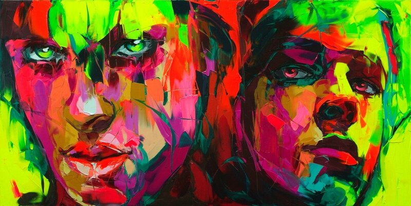 Vibrant abstract portraits