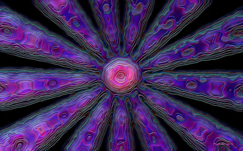 vibrant abstract radial pattern