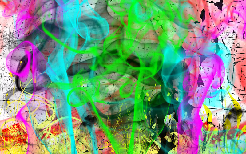 vibrant abstract smoke art
