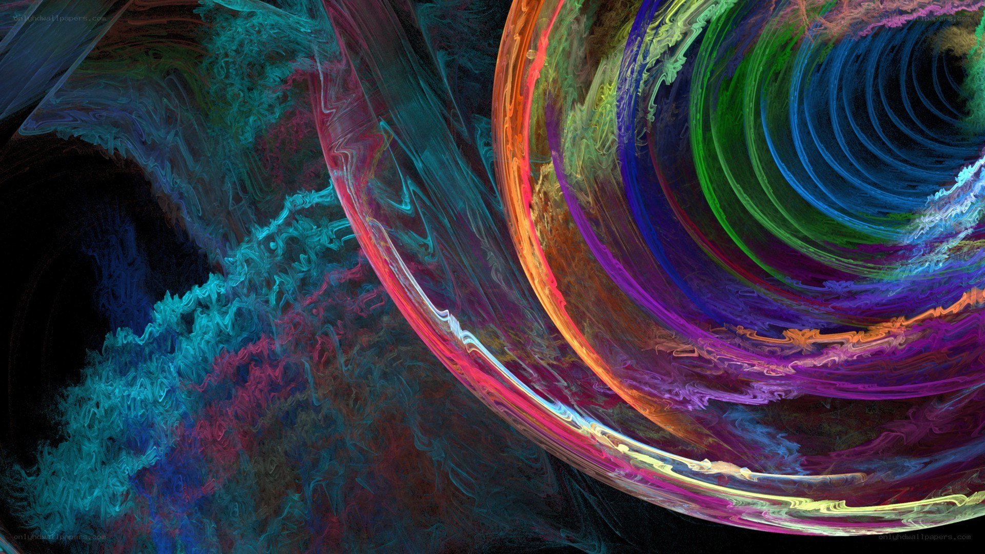 vibrant abstract spiral art