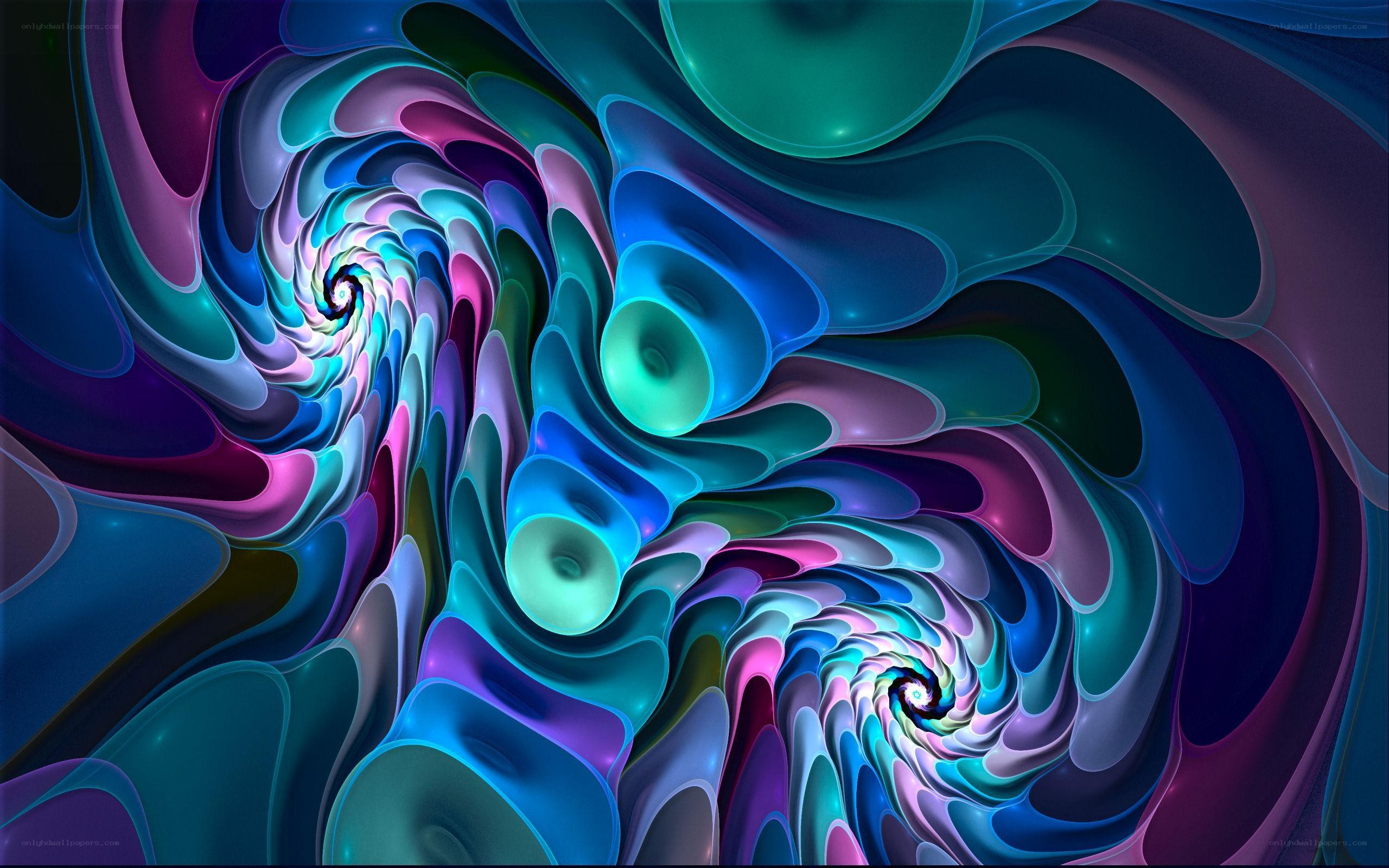vibrant abstract spiral art