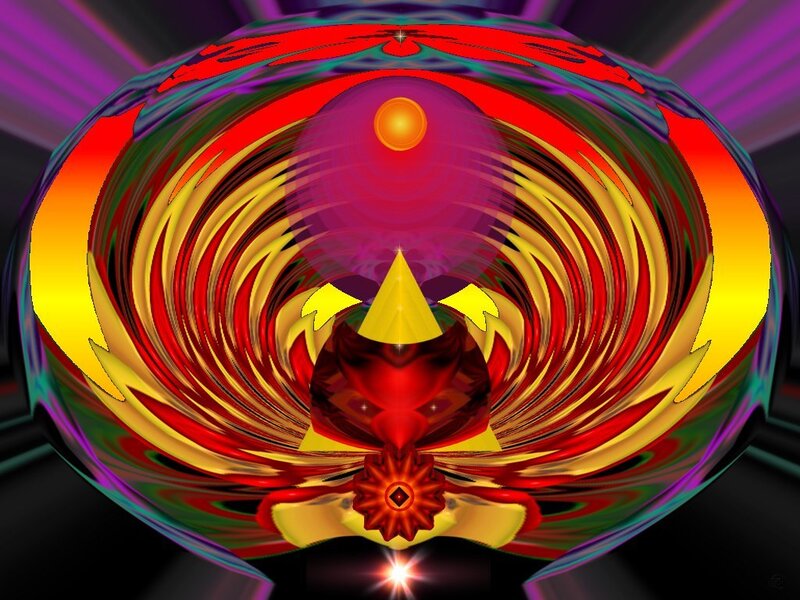 vibrant abstract spiral artwork