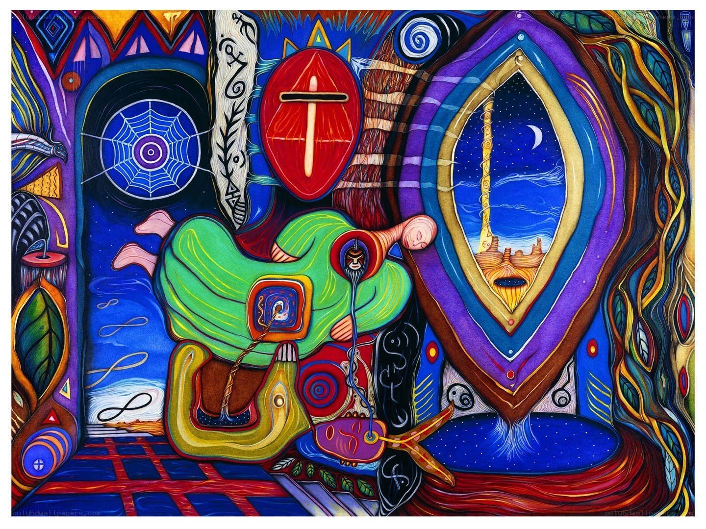 vibrant abstract spiritual artwork
