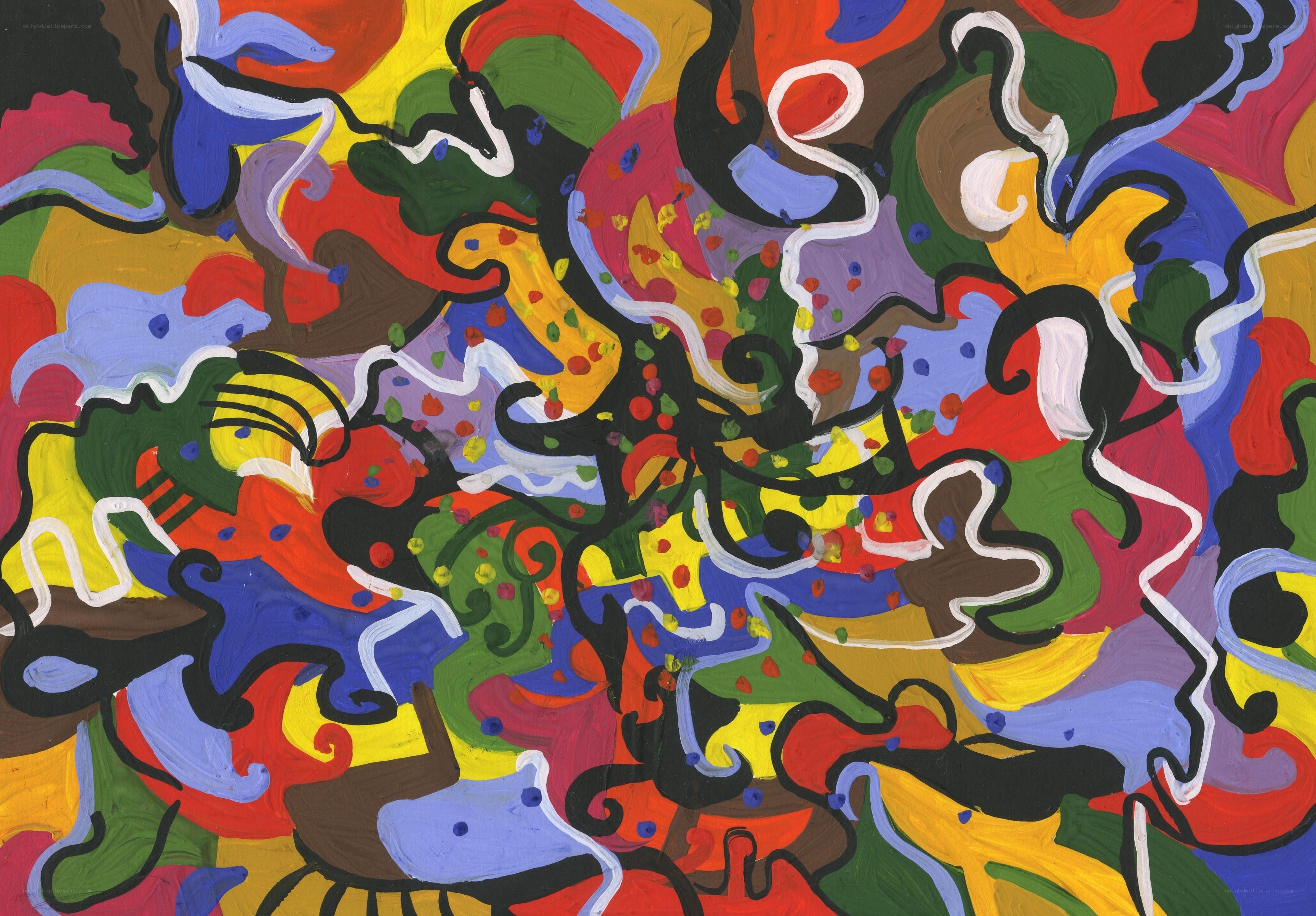 Vibrant abstract swirls