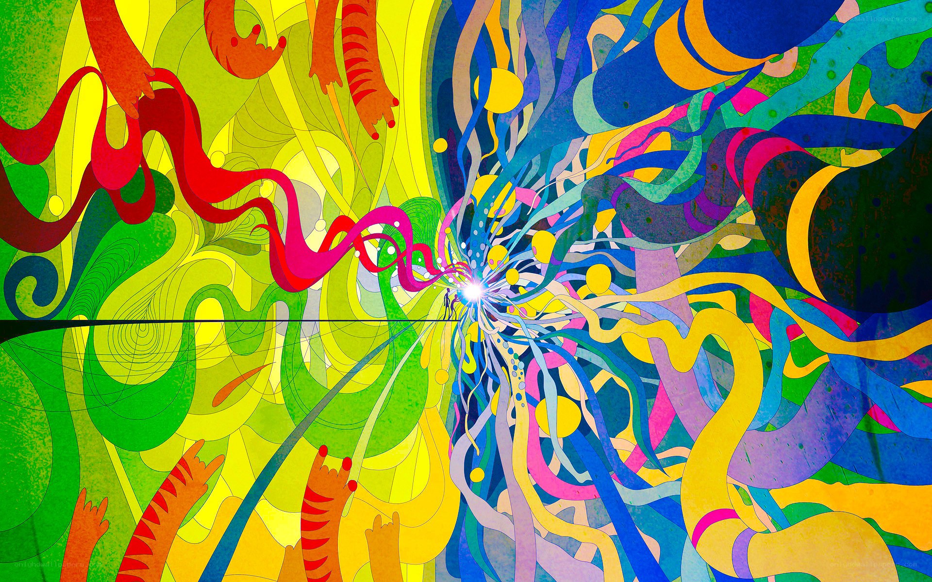 vibrant abstract swirls
