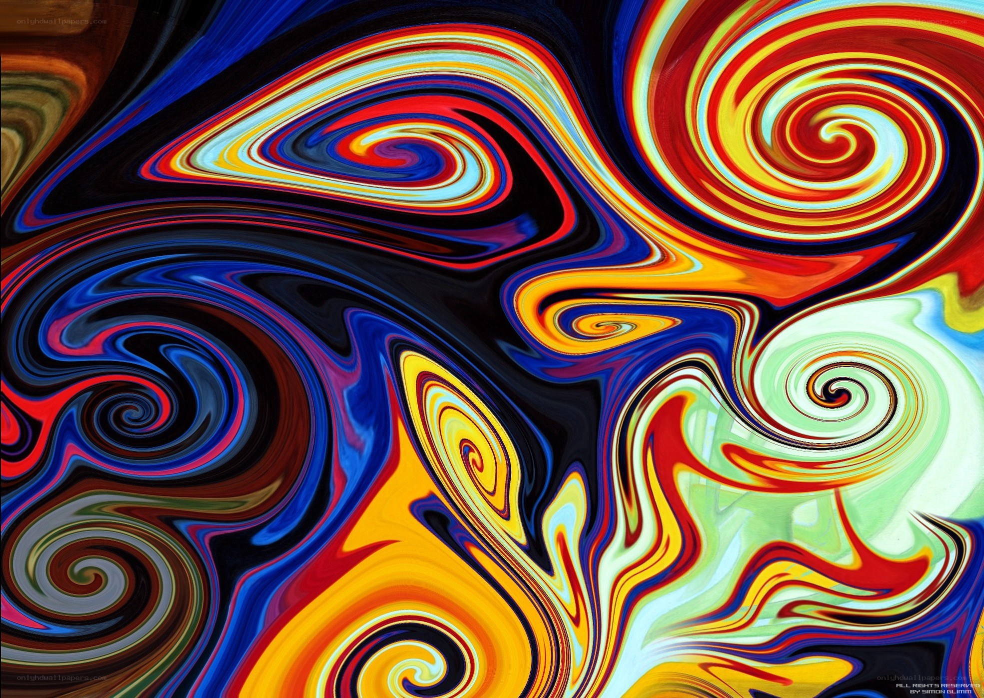 vibrant abstract swirls