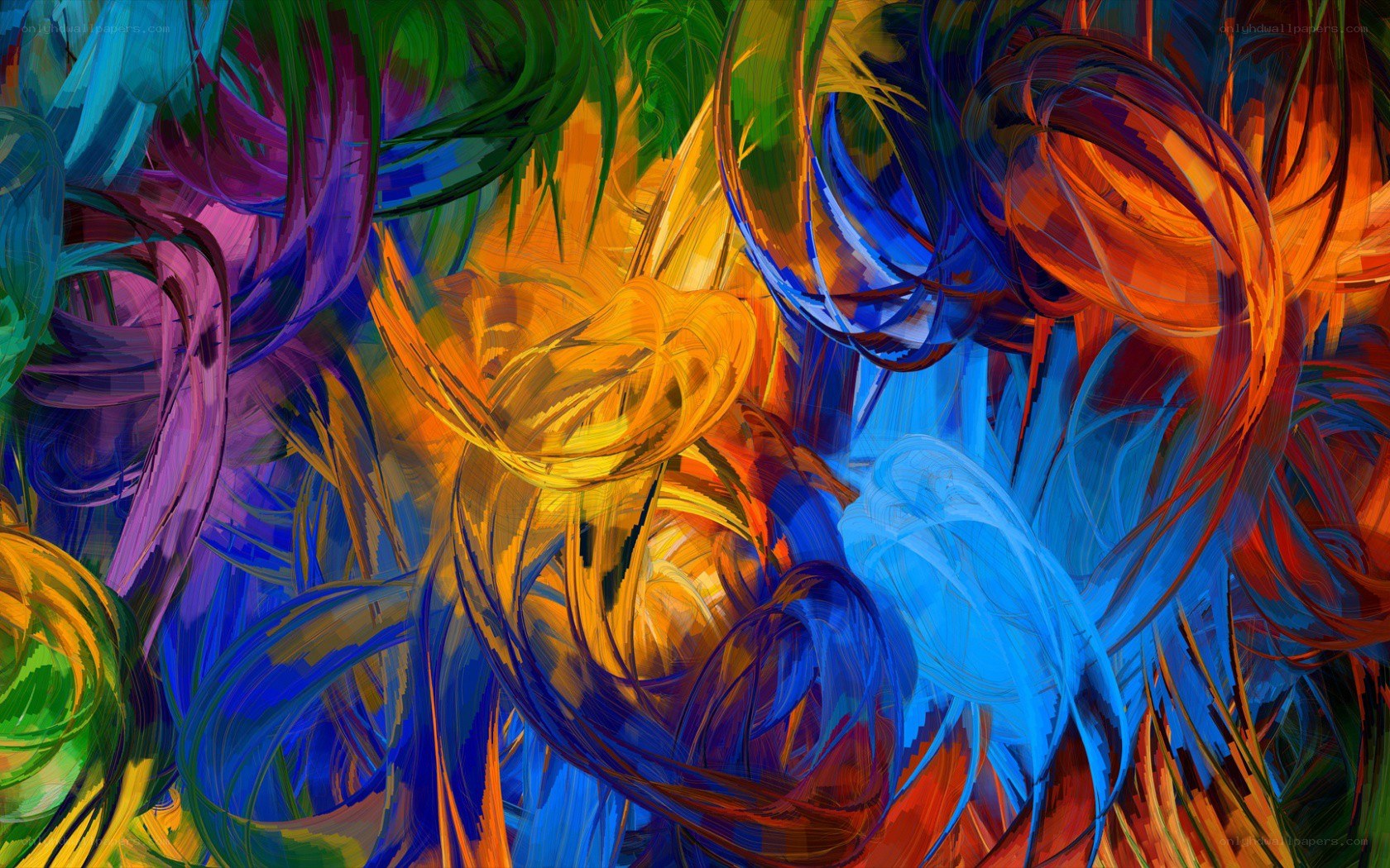 vibrant abstract swirls