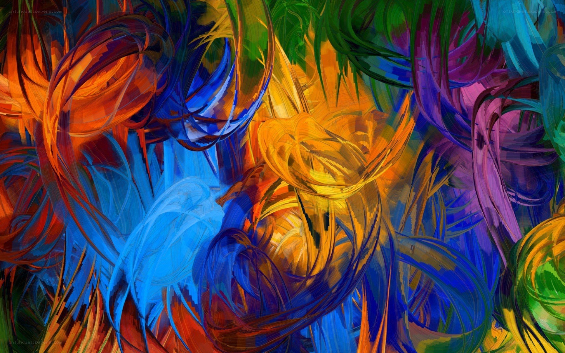 vibrant abstract swirls