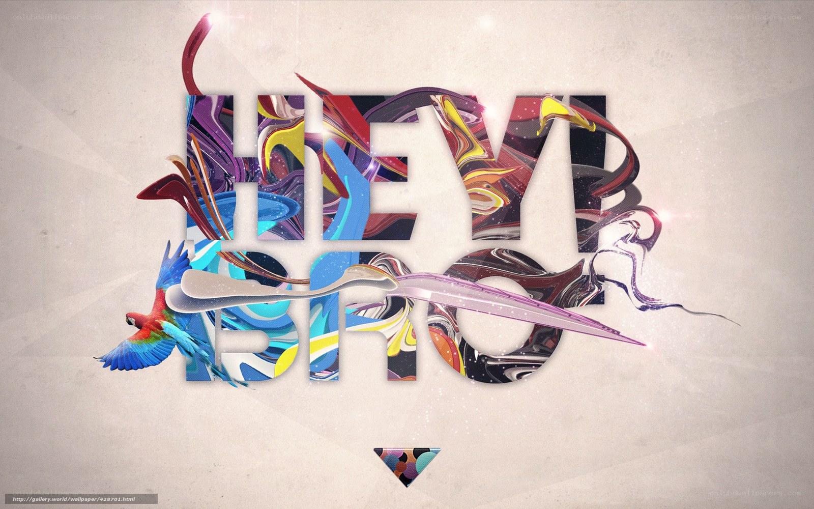 vibrant abstract text art