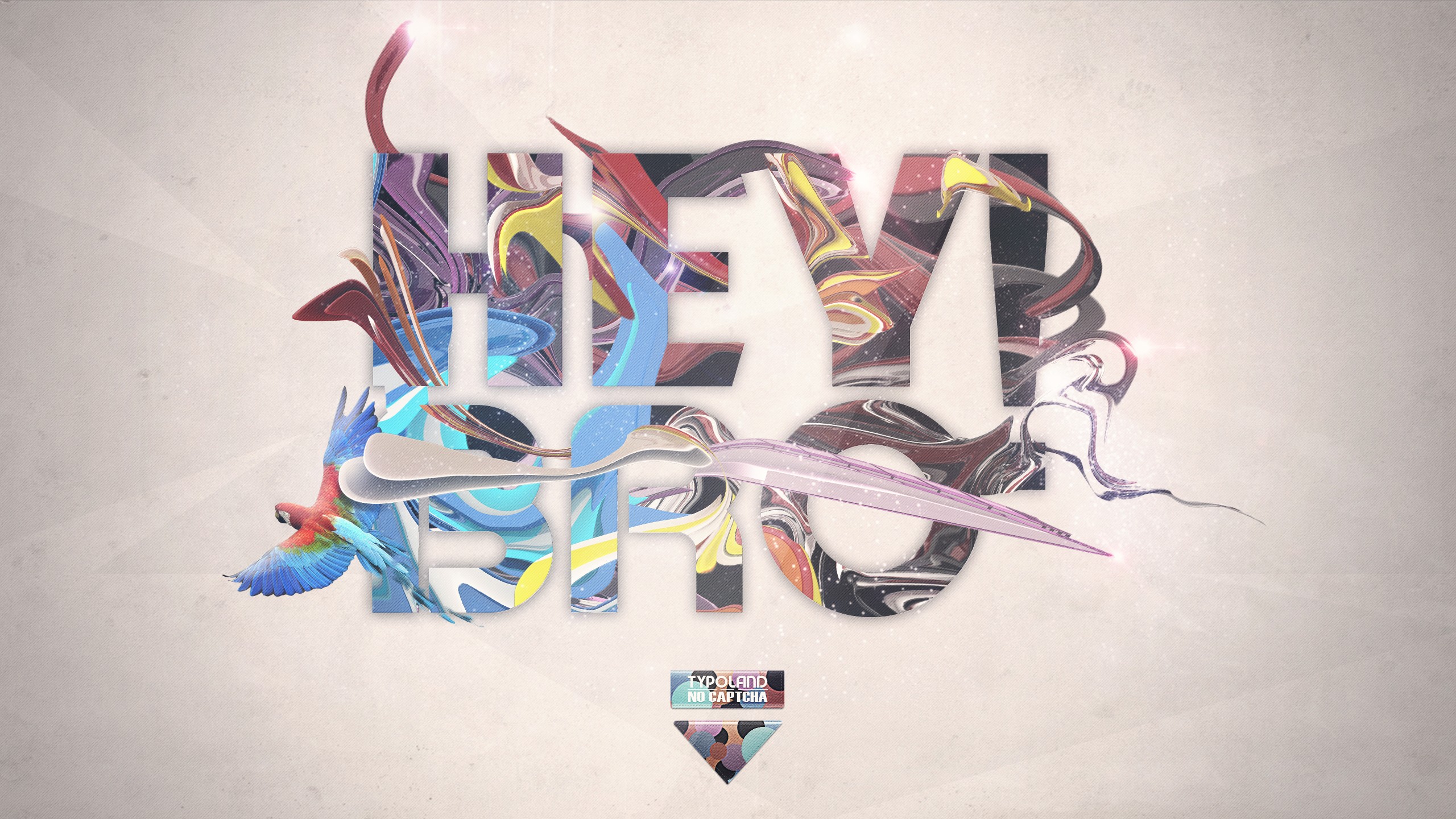 vibrant abstract typography art