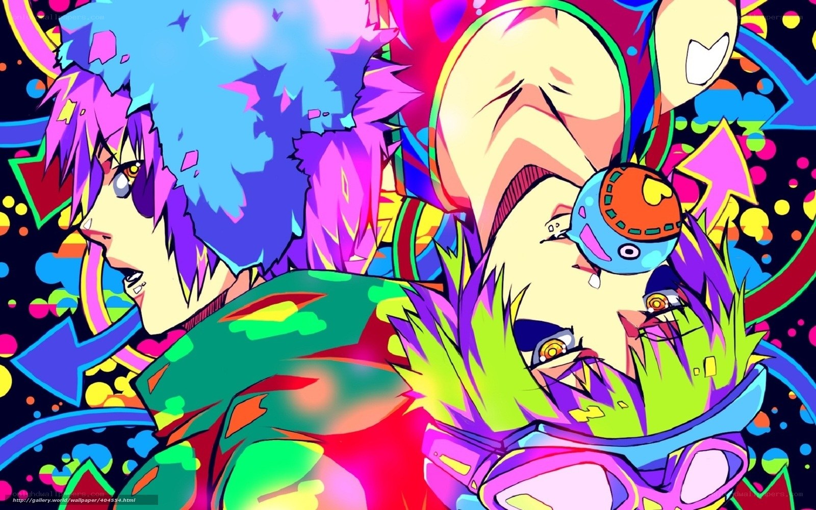 vibrant anime character art