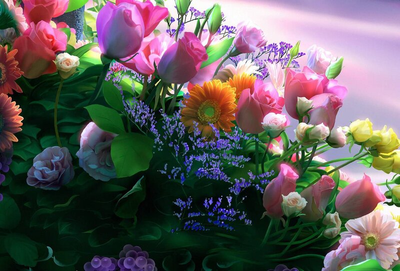 vibrant bouquet of flowers
