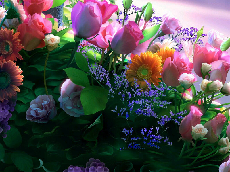 vibrant bouquet of flowers