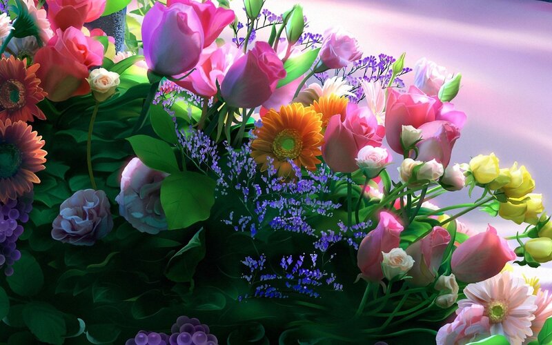 vibrant bouquet of flowers