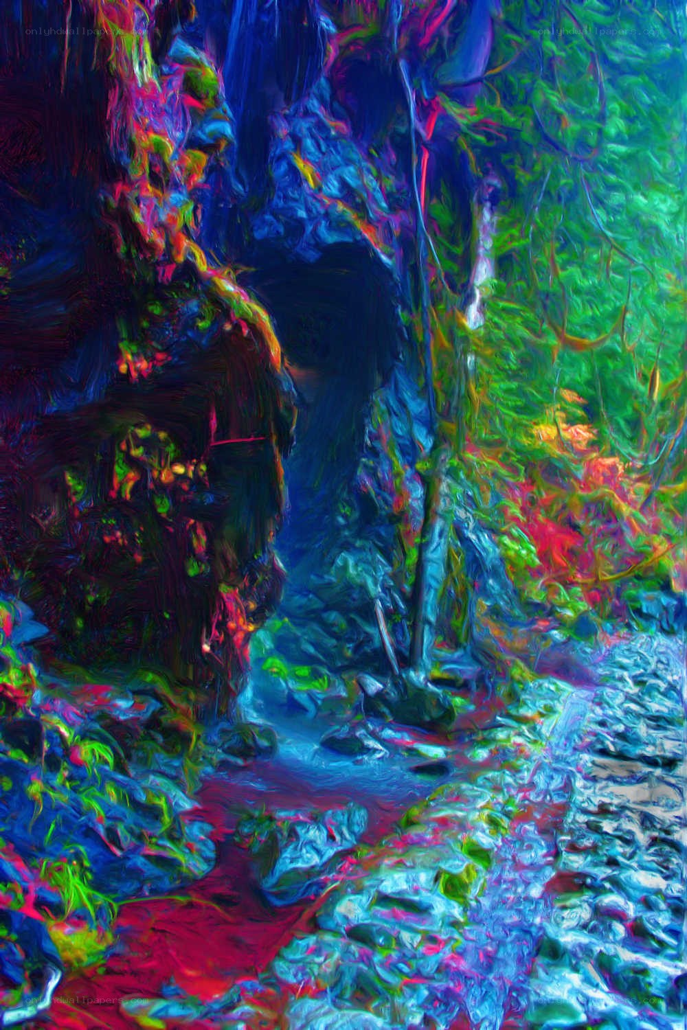 Vibrant cave painting