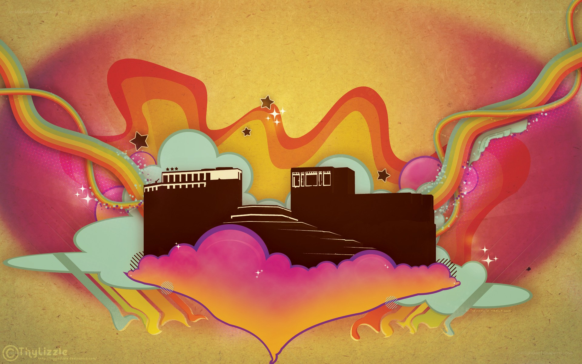 vibrant cityscape illustration