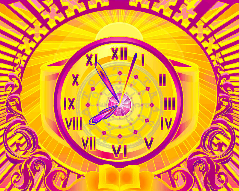 Vibrant Clock Illustration