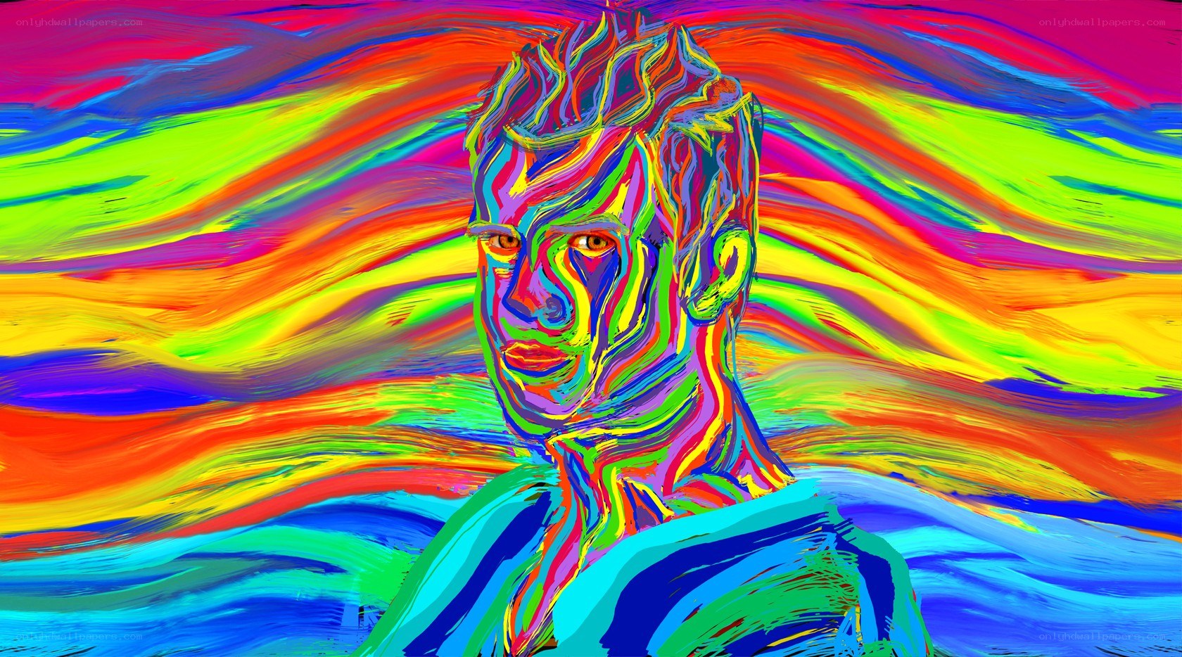 vibrant colorful portrait