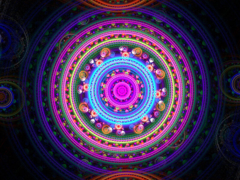 vibrant concentric circle pattern