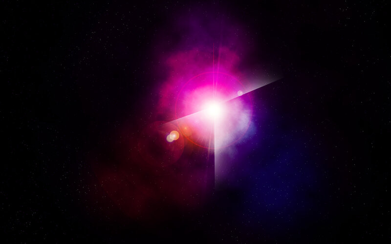 vibrant cosmic light burst
